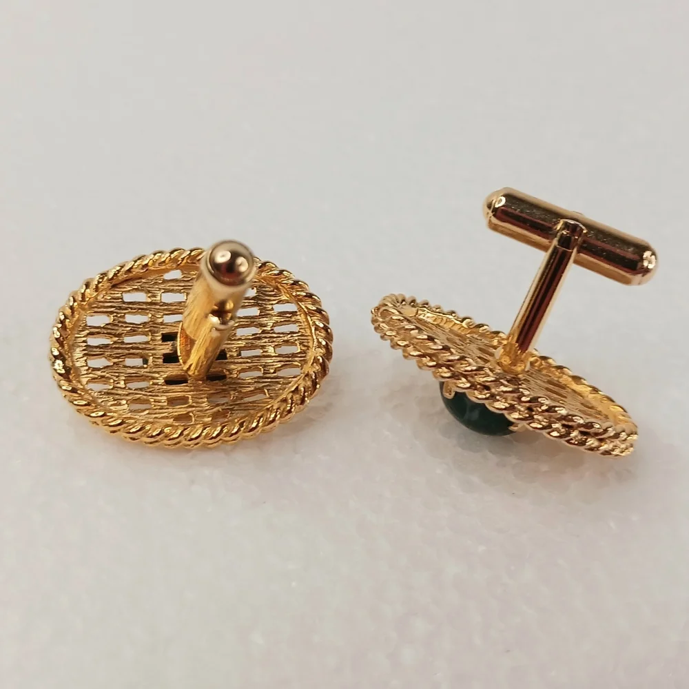 Men's Cufflinks, Jadeite-Omphacite